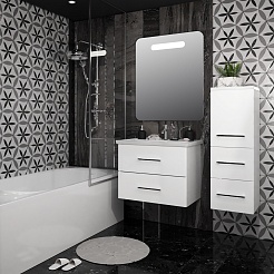 Opadiris Шкаф пенал Арабеско 35 L подвесной белый – фотография-2